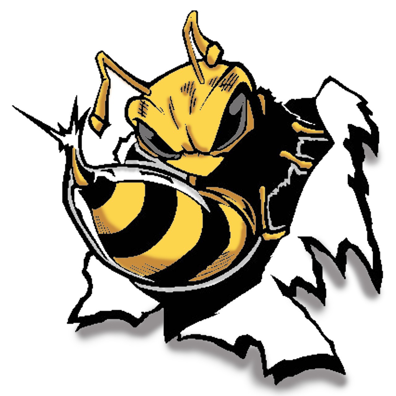 1280x1280 Clipart Of A Mascot Yellowjacket