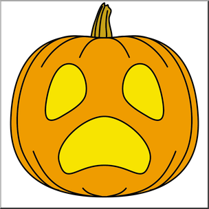 304x304 Clip Art Jack O Lantern 4 Color I Abcteach