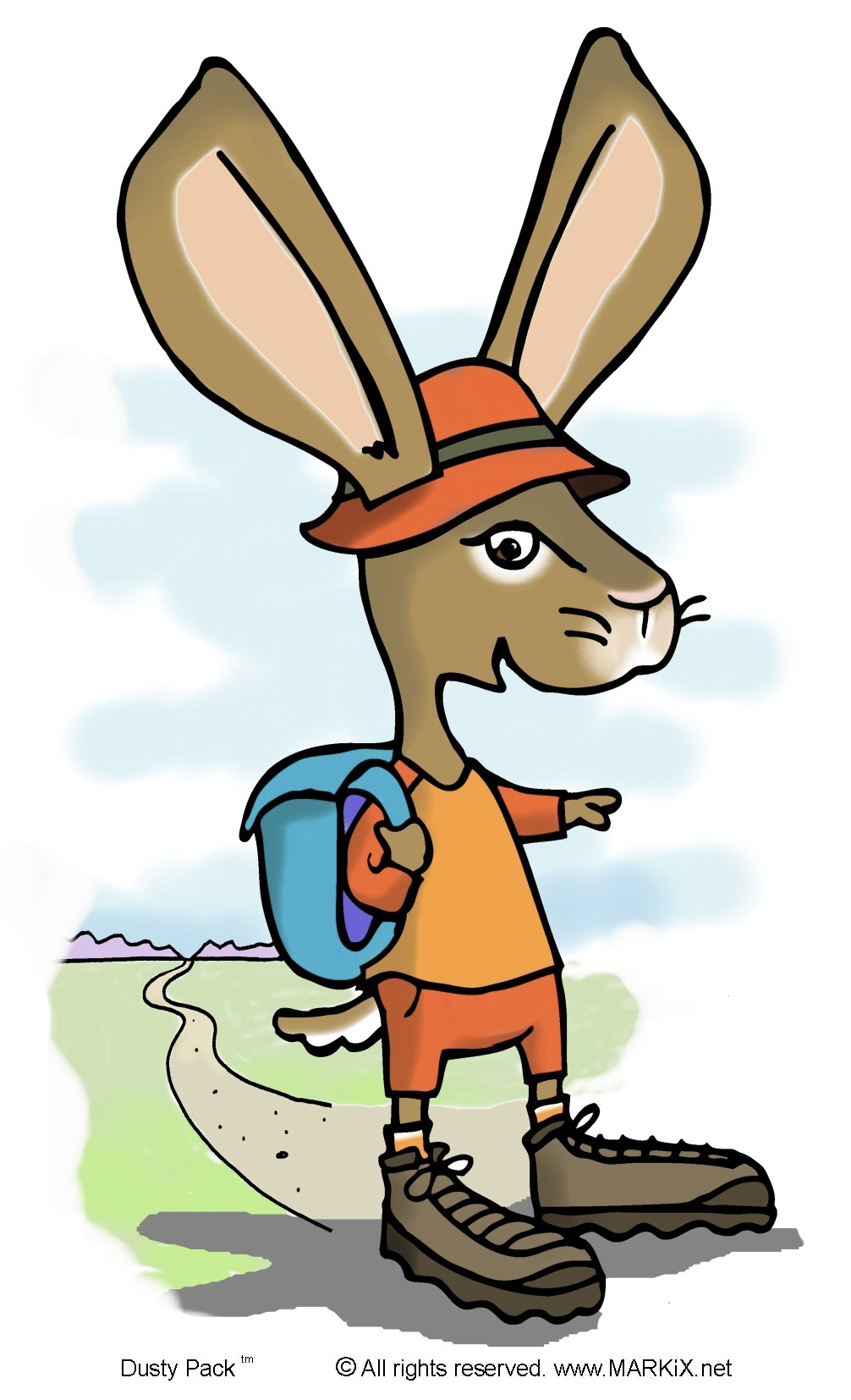 1006x1654 Meet Dusty Pack(Tm), The Hiking Jackrabbit.