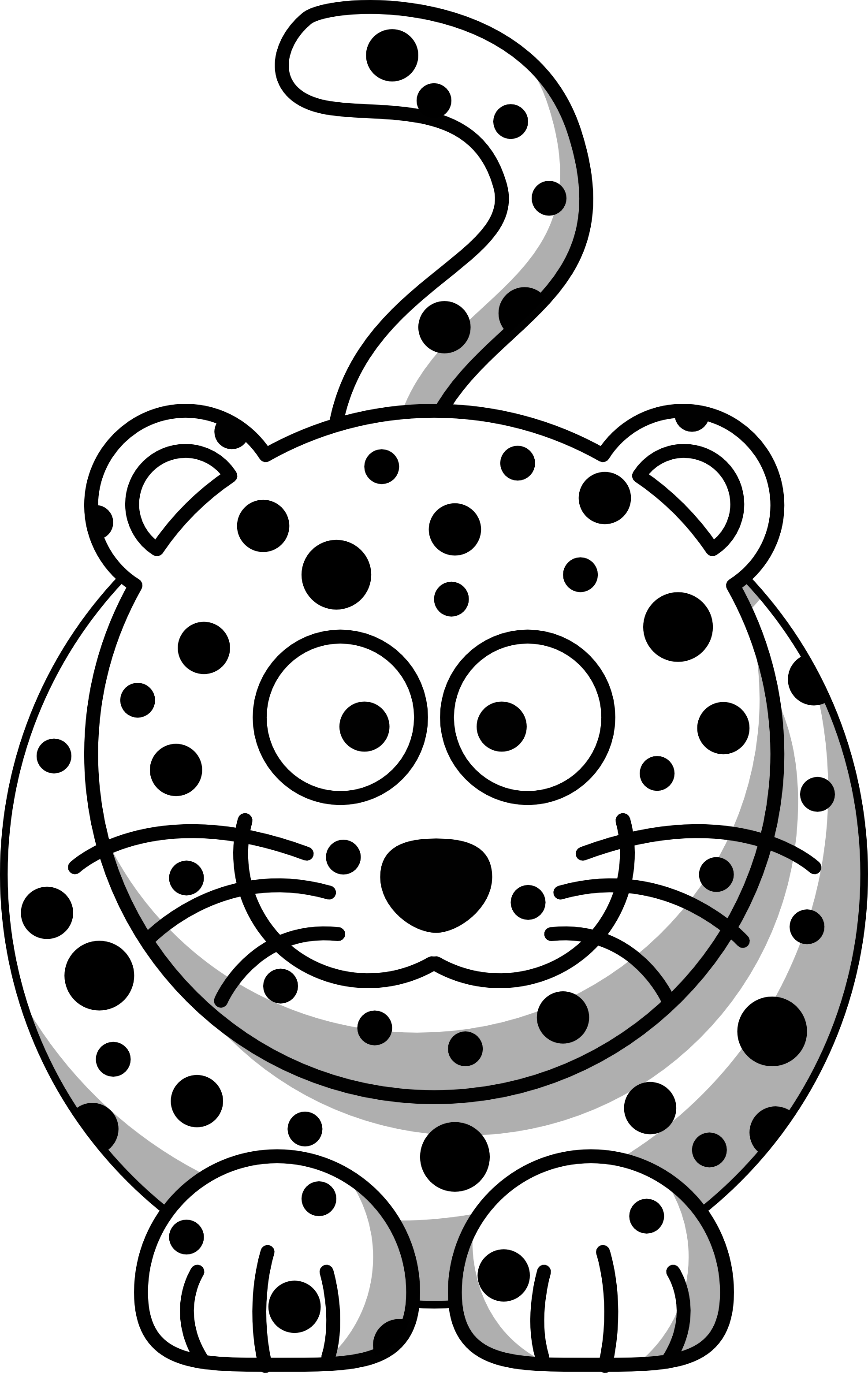 1969x3115 Leopard Clipart Black And White