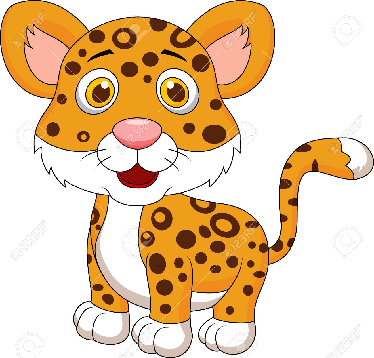 1300x1244 Cute Baby Jaguar Cartoon Royalty Free Cliparts, Vectors, And Stock