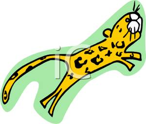300x256 Free Clipart Image A Jumping Jaguar