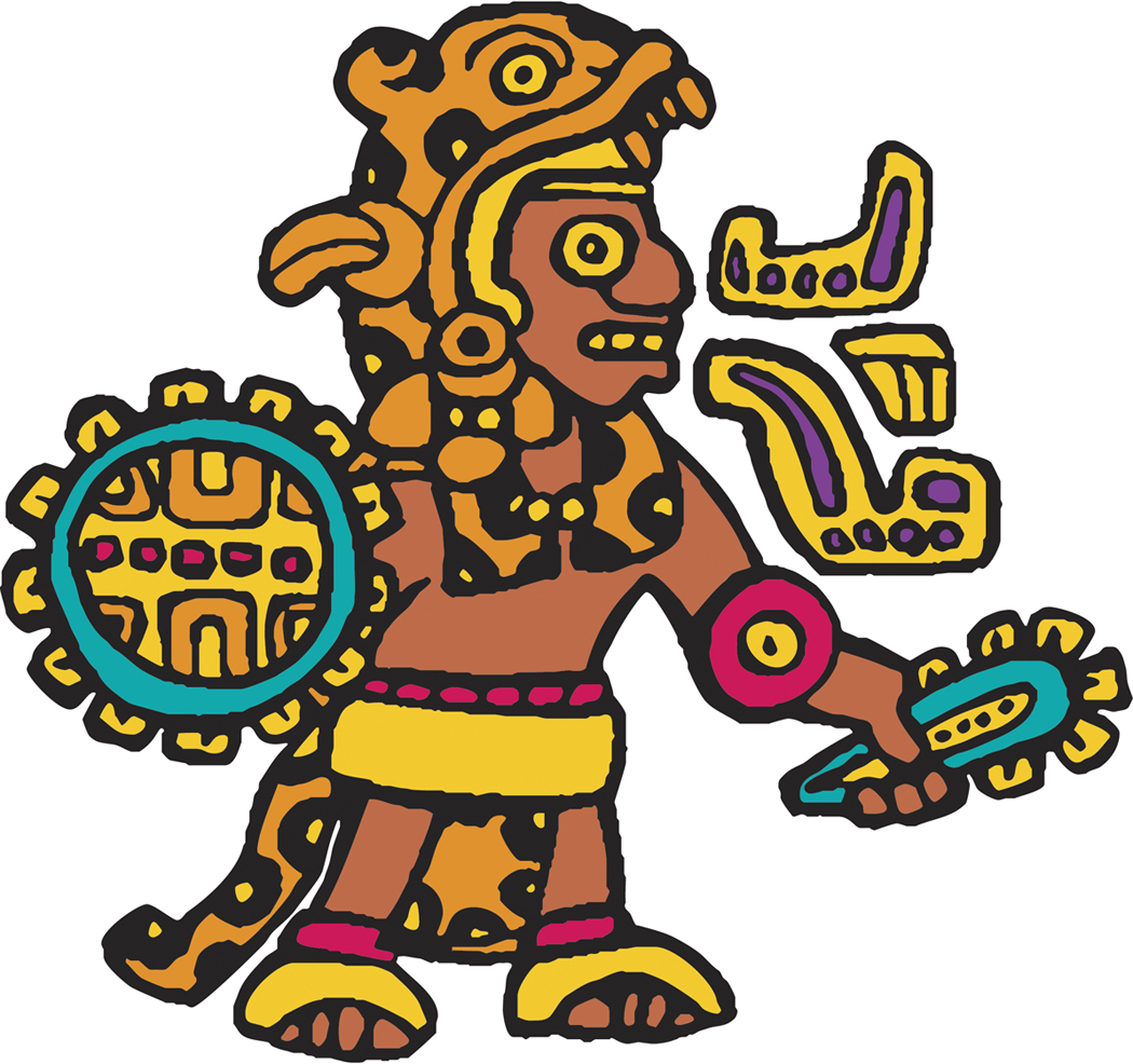 1050x986 Aztec Warrior Clipart Jaguar