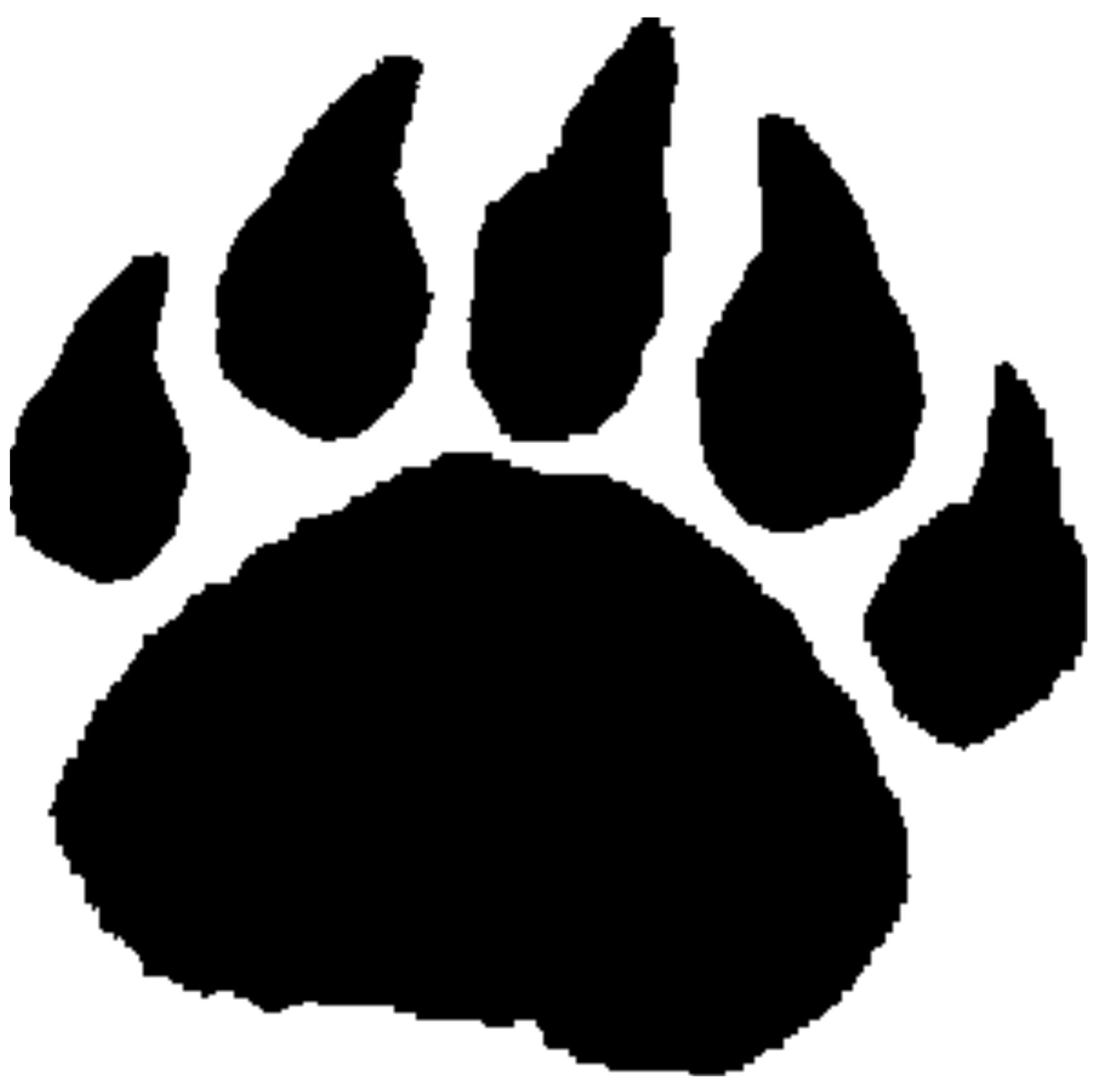 2284x2250 Clipart For A Cub Paw Print