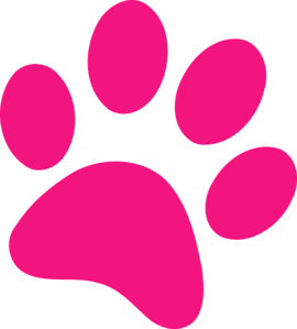270x299 Paw Print Pink Clip Art