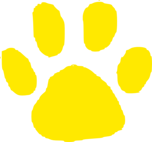 299x279 Jaguar Paw Print In Gold Clip Art