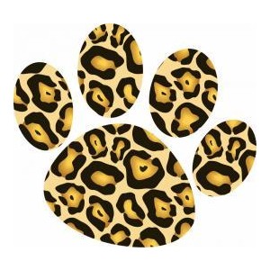 300x300 Leopard Paw Print Clip Art