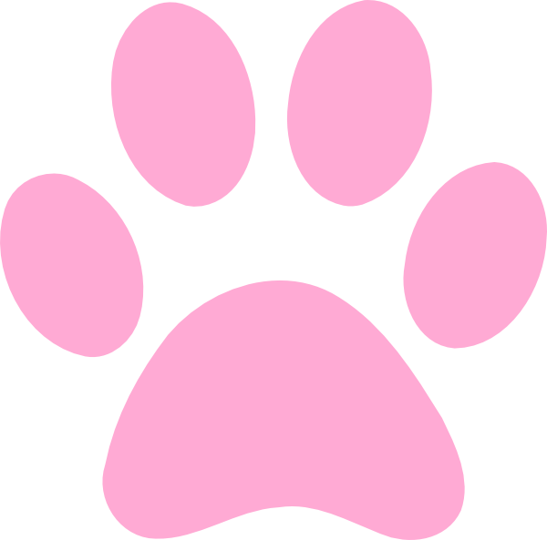 600x593 Pink Paw Print Clip Art