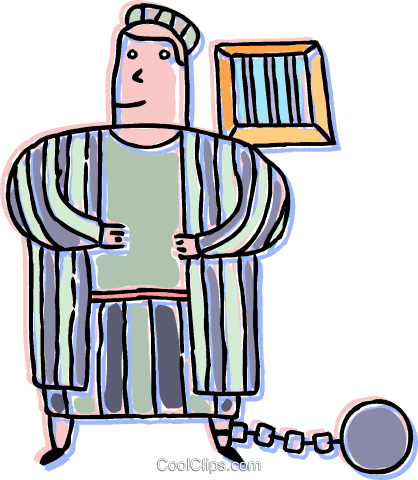 418x480 Person In Jail Royalty Free Vector Clip Art Illustration Vc042860
