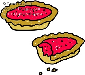 300x263 Clipart Image Of Two Tasty Jam Tarts