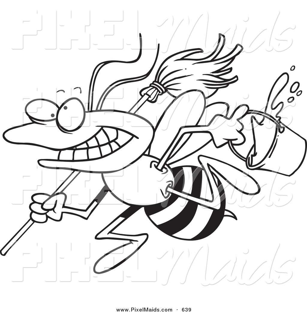 1024x1044 Clipart Of A Cartoon Black And White Coloring Page Outline Design