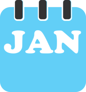 279x298 January Teal Clip Art