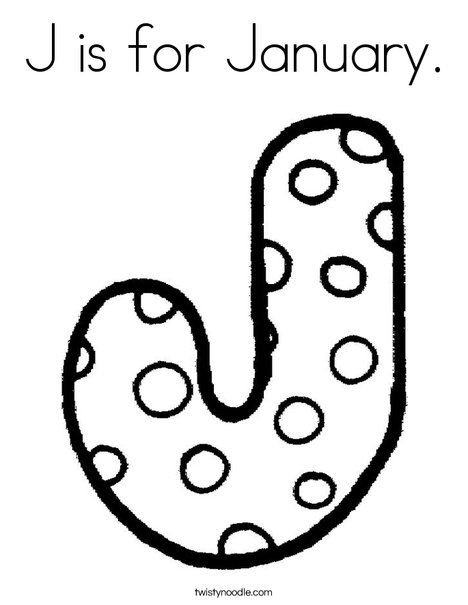 468x605 J Is For January Coloring Page