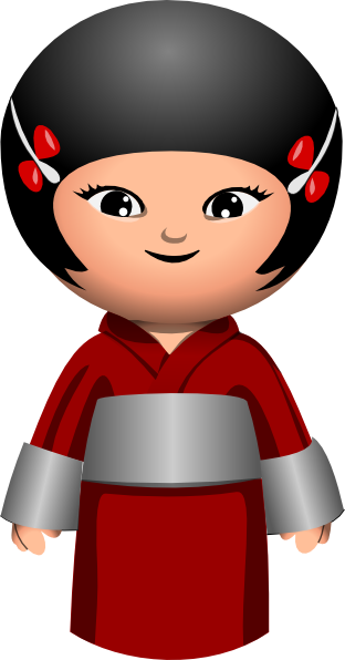 312x596 Japanese Girl Clip Art