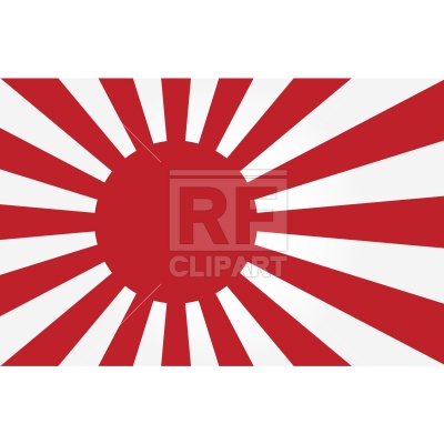 400x400 Rising Sun Japan Flag Royalty Free Vector Clip Art Image