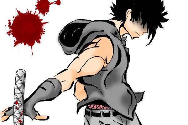 600x400 Anime Clipart Japanese Samurai