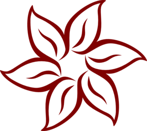 299x267 Red Flower Clip Art