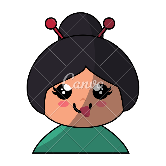 550x550 Cute Japanese Girl Cartoon