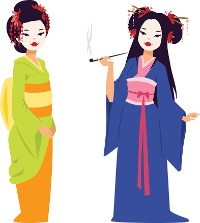 393x438 Geisha Clipart Japanese Person