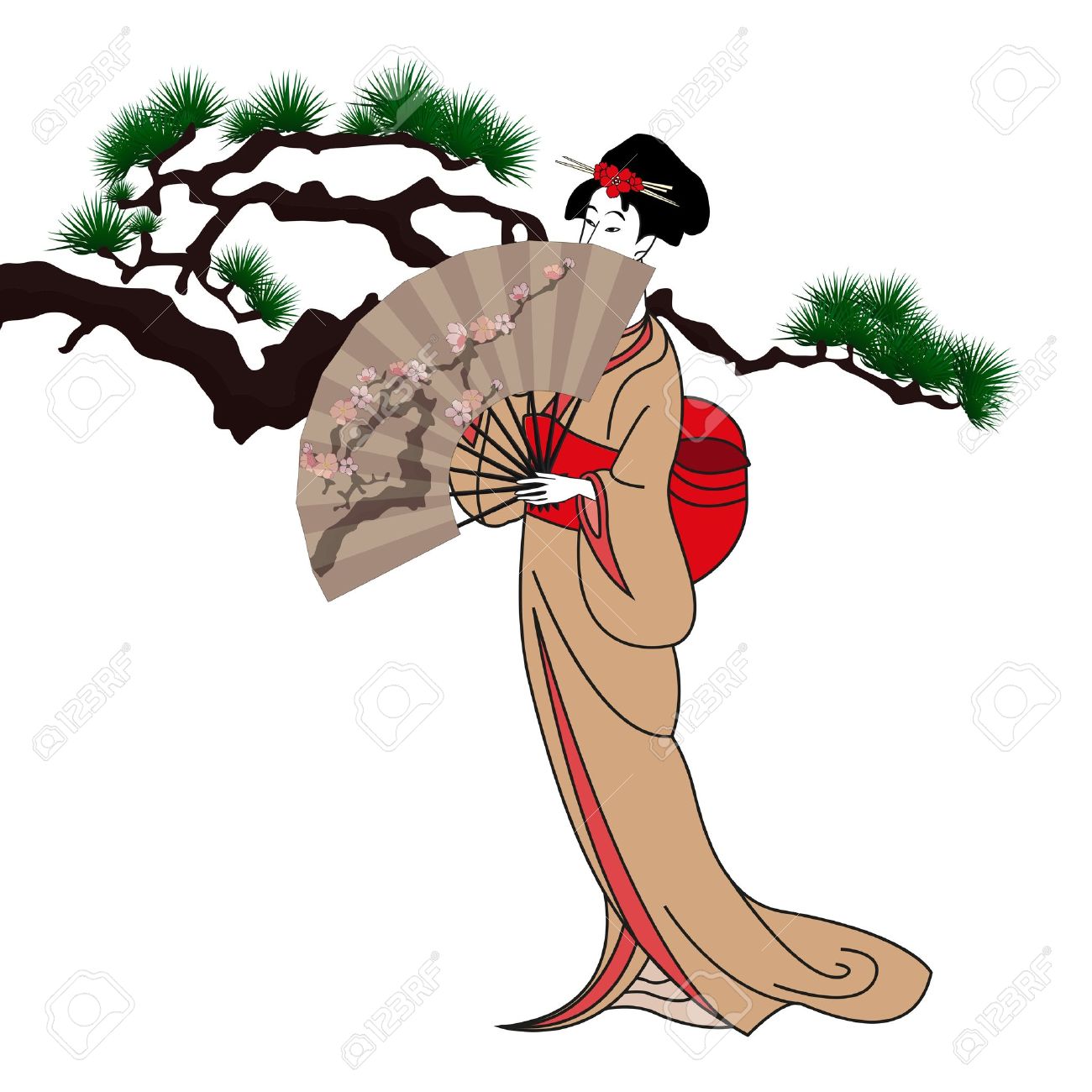 1300x1300 940 Japanese Umbrella Stock Vector Illustration And Royalty Free