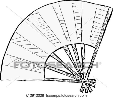 450x392 Clip Art Of Japanese Fan K12912028