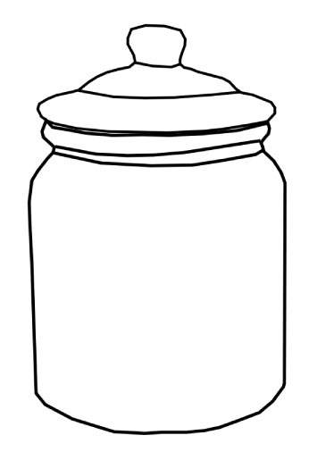 355x506 Jar Clipart Black And White