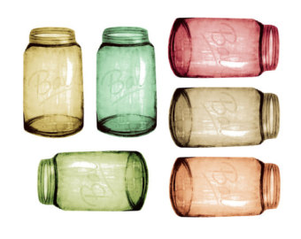 340x270 Mason Jar Clipart Etsy