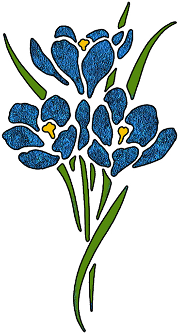 369x686 Simple Clipart Blue Flower