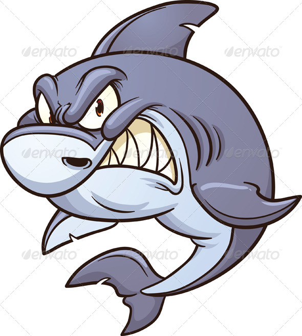 590x656 Angry Shark Shark, Cartoon And Art Illustrations