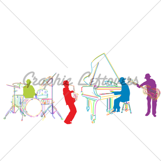 325x325 Jazz Band Gl Stock Images