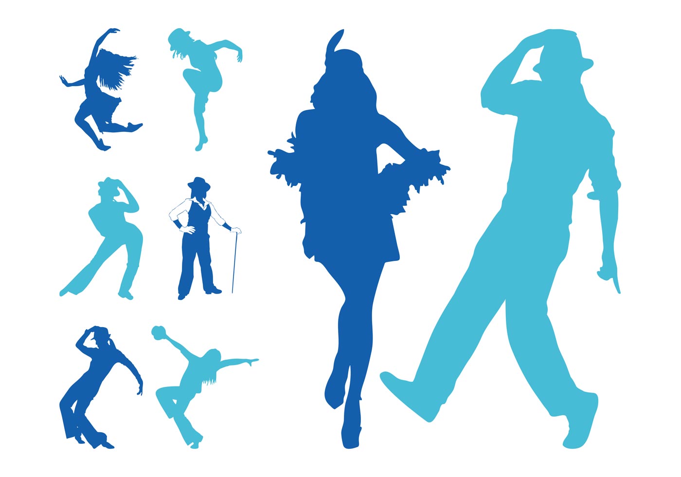 1400x980 Jazz Dancers Silhouettes