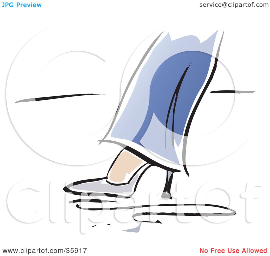 1080x1024 Clip Art Illustration Of A Woman's Foot In Jeans And A High Heeled