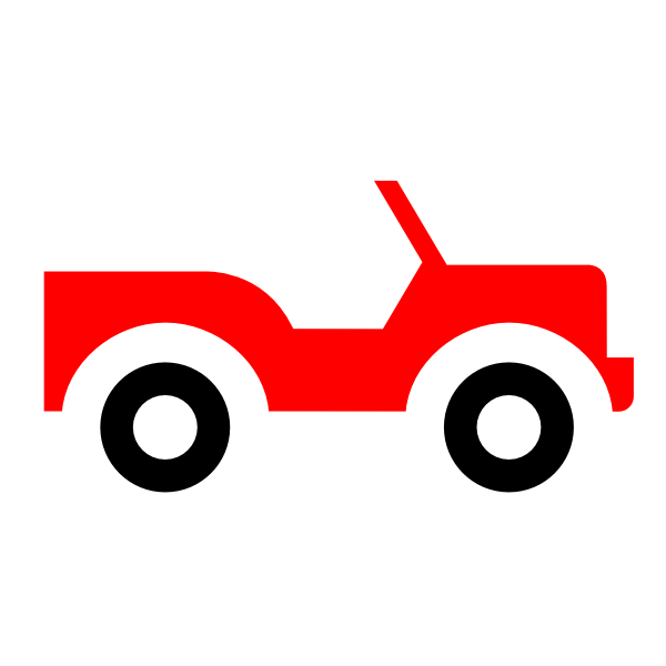 600x600 Red Jeep Clip Art