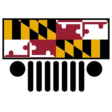 360x360 Jeep Wrangler Maryland Flag Unisex T Shirt By Apaluzzi27 Redbubble