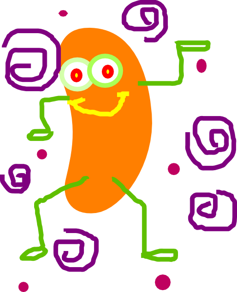486x599 Orange Jelly Bean Clip Art