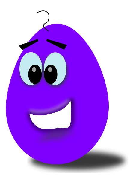 444x599 Purple Comic Egg Clip Art