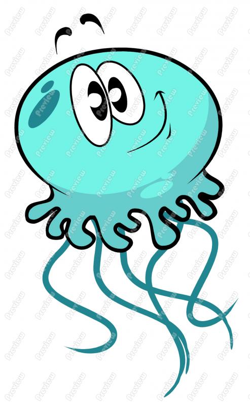 493x800 Jellyfish Character Clip Art