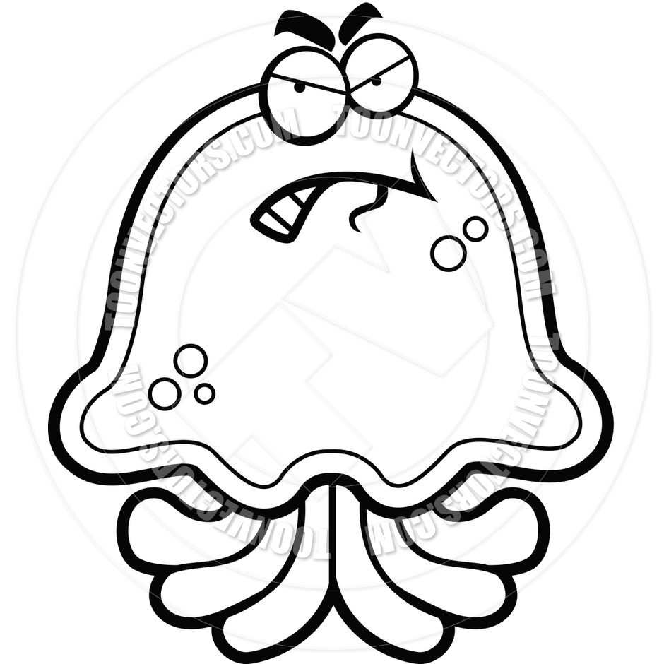 Jellyfish Clipart Black And White