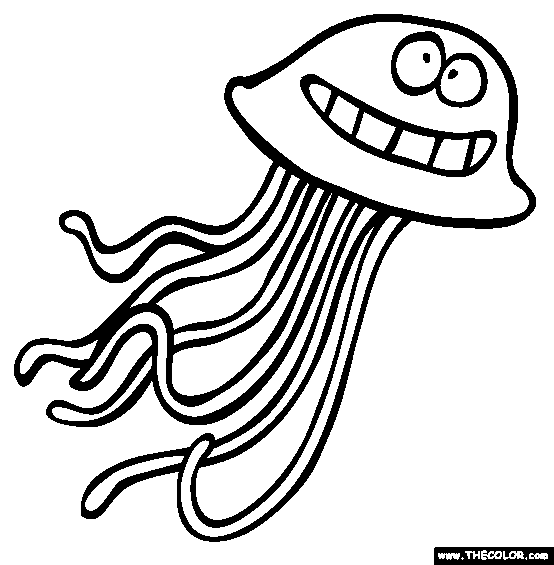 554x565 Black And White Jellyfish Clipart