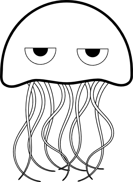 438x599 Cartoon Jellyfish Clip Art