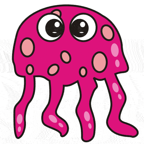 500x500 Jellies Clipart Pink Jellyfish