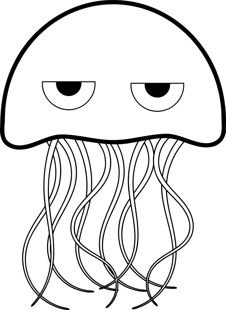 749x1024 Jelly Fish Coloring Pages