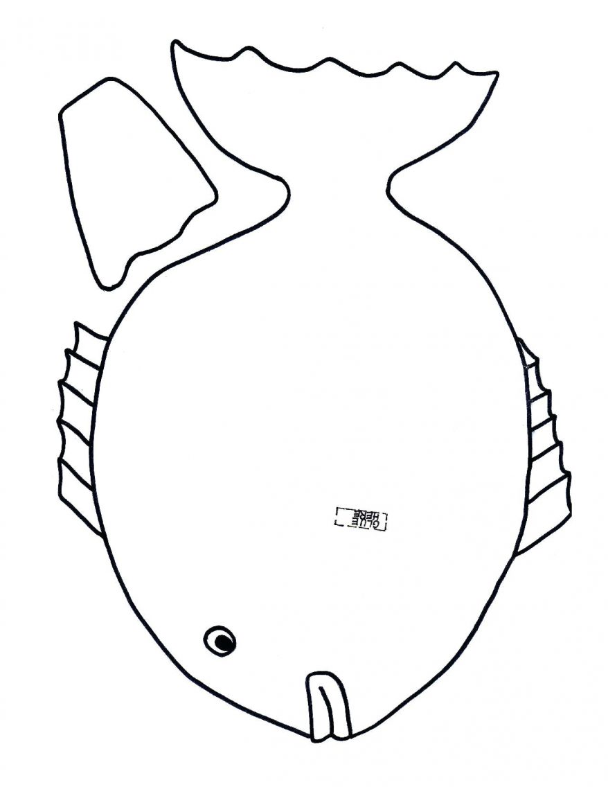 878x1136 Coloring Remarkable Outline Of A Fish. Outline Fish Pic. Fishbowl