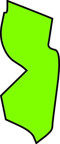 246x588 Green New Jersey Map Clipart