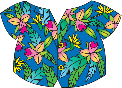 490x354 Hawaiian Shirt Clip Art