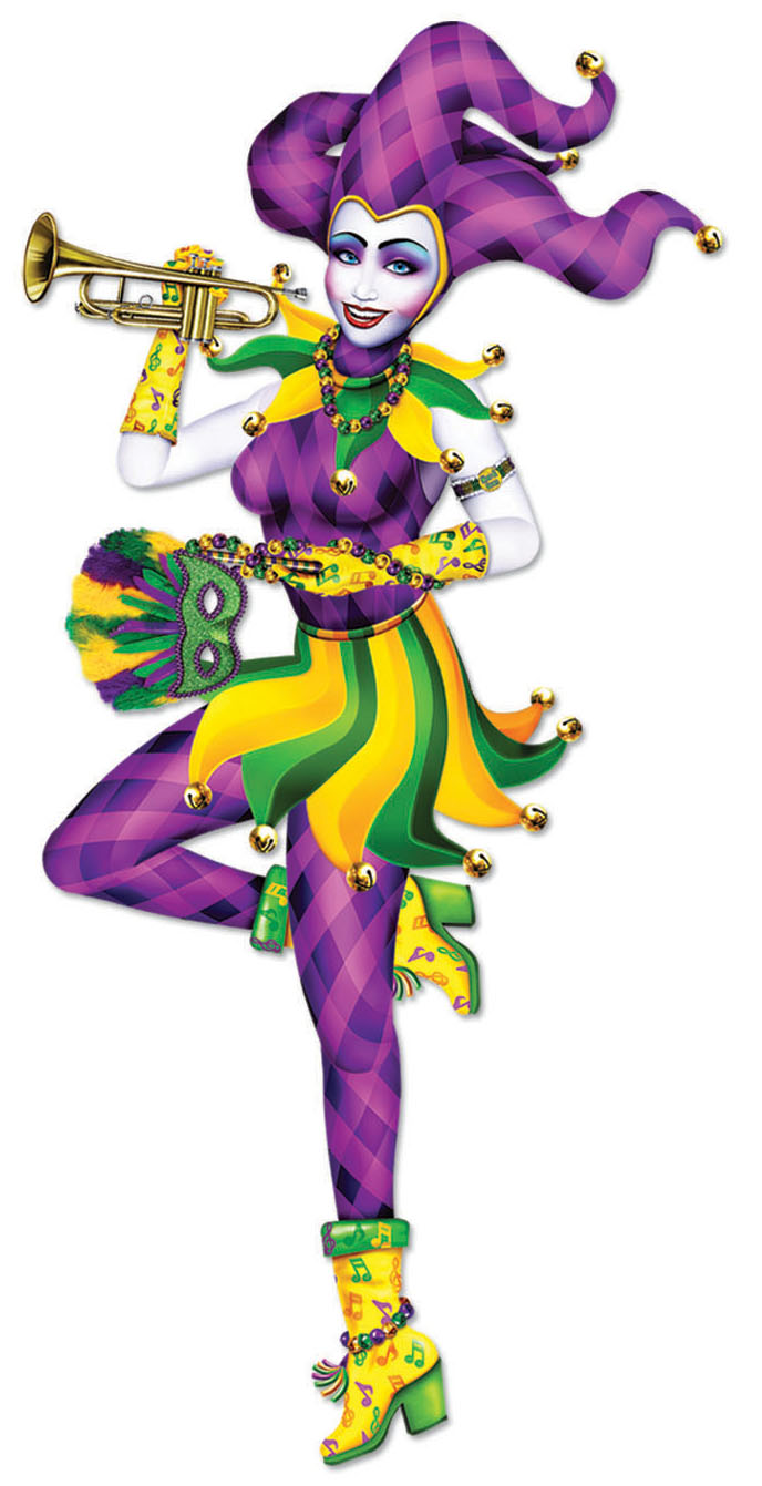 688x1341 Mardi Gras Jester Clipart