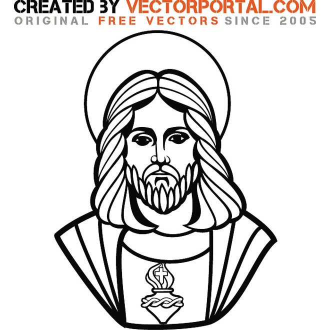 660x660 Jesus Christ Vector Graphic Art