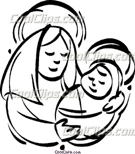270x308 Mother Mary With Baby Jesus Clip Art