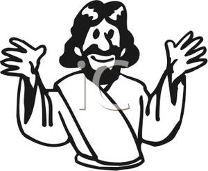 300x246 And White Jesus Clipart