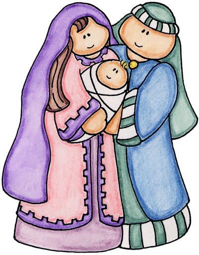 401x512 Clipart Christmas Borders Mary Baby Jesus